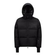 Zwarte donsjas met capuchon Moncler , Black , Heren