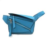 Pre-owned Leather shoulder-bags Loewe Pre-owned , Blue , Dames