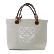 Pre-owned Leather totes Loewe Pre-owned , Beige , Dames