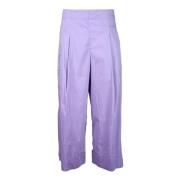 Katoenmix Elastaan Broek Liviana Conti , Purple , Dames