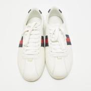 Pre-owned Leather sneakers Gucci Vintage , White , Dames