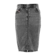 Stretch Denim Rok in Grijs Diesel , Gray , Dames