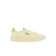 Denim Sneakers met Geel Iris-patroon Autry , White , Heren