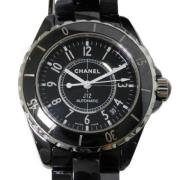 Pre-owned Fabric watches Chanel Vintage , Black , Dames