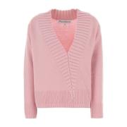 Oversize Roze Wollen Trui JW Anderson , Pink , Dames