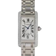 Pre-owned White Gold watches Cartier Vintage , White , Dames