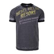 Katoenmix T-shirt Diesel , Gray , Heren