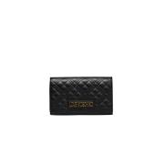 Zwarte Crossbody Tas met Ketting Love Moschino , Black , Dames