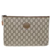 Pre-owned Canvas clutches Gucci Vintage , Beige , Dames