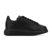 Zwarte Leren Sneakers met Hak Alexander McQueen , Black , Heren