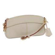 Pre-owned Leather clutches Louis Vuitton Vintage , White , Dames