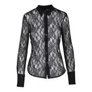 Elegante Shirt in Stretchstof Pinko , Black , Dames