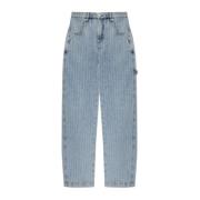 Jeans met streep patroon Munthe , Blue , Dames