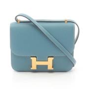 Pre-owned Fabric shoulder-bags Hermès Vintage , Blue , Dames