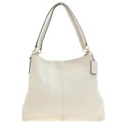 Pre-owned Leather shoulder-bags Coach Pre-owned , White , Dames