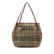 Pre-owned Canvas shoulder-bags Burberry Vintage , Beige , Dames