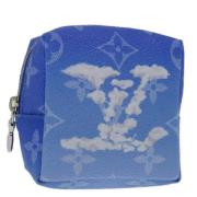 Pre-owned Canvas clutches Louis Vuitton Vintage , Blue , Dames