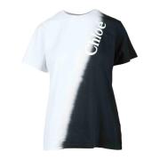 Katoenen T-shirt Chloé , Black , Dames