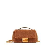 Iische Medium Baguette Schoudertas Fendi , Brown , Dames