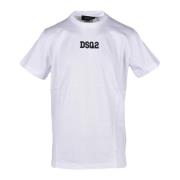 Katoenen T-shirt Dsquared2 , White , Heren