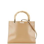 Pre-owned Leather gucci-bags Gucci Vintage , Beige , Dames