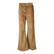 Katoen Elastaan Broek Dondup , Brown , Dames