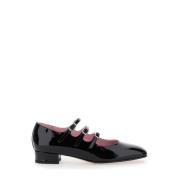 Zwarte Lakleren Blokhak Schoenen Carel , Black , Dames