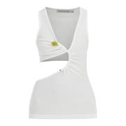 Stressverlichtende Mouwloze Ribtop Christopher Esber , White , Dames