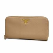 Pre-owned Leather wallets Prada Vintage , Beige , Dames