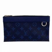 Pre-owned Leather pouches Louis Vuitton Vintage , Blue , Dames