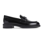 Zwarte Loafer Schoenen Elegante Stijl Prada , Black , Dames