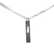 Pre-owned Metal necklaces Gucci Vintage , Gray , Dames