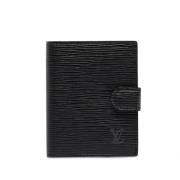 Pre-owned Leather home-office Louis Vuitton Vintage , Black , Dames