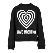 Katoenen Gebreide Trui Love Moschino , Black , Dames