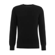 Crew Neck Langemouw Sweater Kangra , Black , Heren