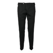 Lyocell Blend Casual Broek Michael Coal , Black , Heren