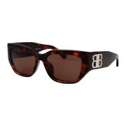 Stijlvolle zonnebril met Bb0361Sk Model Balenciaga , Brown , Dames