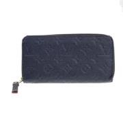 Pre-owned Leather wallets Louis Vuitton Vintage , Blue , Dames