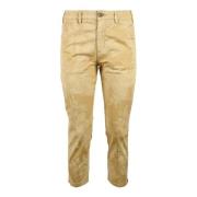 Katoen Elastaan Broek 40Weft , Beige , Dames