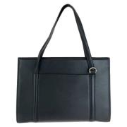 Pre-owned Leather handbags Cartier Vintage , Black , Dames