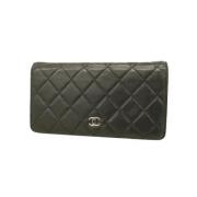 Pre-owned Leather wallets Chanel Vintage , Black , Dames