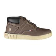 Bruine Herenlaars met Contrastdetails U.s. Polo Assn. , Brown , Heren