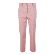 Katoenmix Elastaan Broek Seventy , Pink , Dames