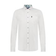 Effen Oxford Overhemd Lange Mouw State of Art , White , Heren