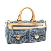 Pre-owned Canvas handbags Louis Vuitton Vintage , Blue , Dames