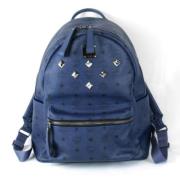 Pre-owned Fabric backpacks MCM Pre-owned , Blue , Dames