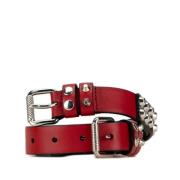 Pre-owned Leather belts Prada Vintage , Red , Dames