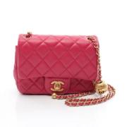 Pre-owned Leather chanel-bags Chanel Vintage , Pink , Dames