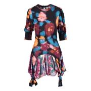 Bloemen Viscose Jurk Mar De Margaritas , Multicolor , Dames