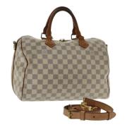 Pre-owned Canvas handbags Louis Vuitton Vintage , White , Dames